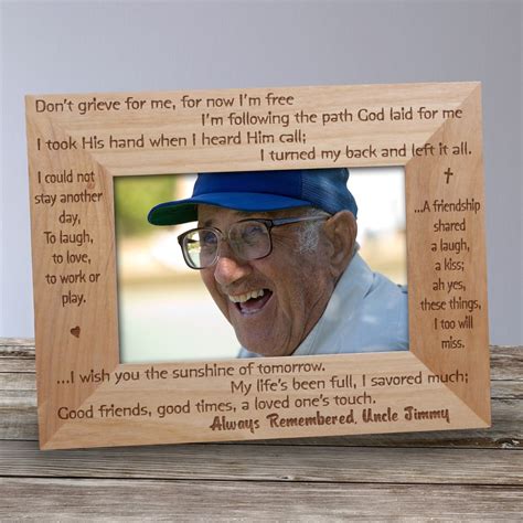 Engraved Sympathy Picture Frame Memorial Tsforyounow