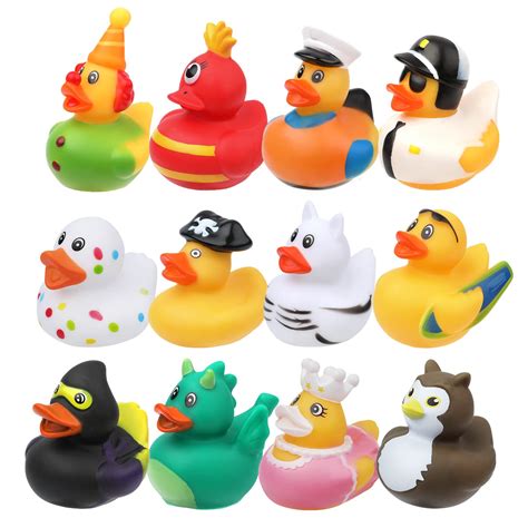Buy Luter 12pcs Rubber Bath Duck Toys Colorful Rubber Ducks For Jeep