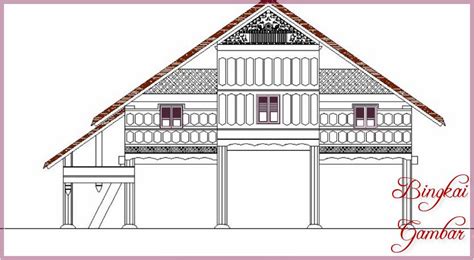 14 contoh sketsa rumah minimalis elegan dan eksotis sumber. Rumah Adat Sumatera Barat Hitam Putih - Jasa Renovasi ...