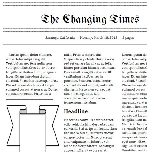 Graphic design on a flyer can be daunting, but with a template, it is easier. Google Newspaper Templates | shatterlion.info