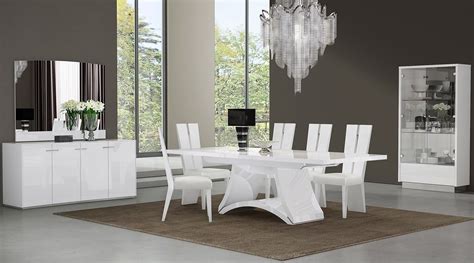 Find all round and square italian calligaris dining tables and extension table set. Global United D313 - Dining Table and 6 Chair Set in White ...