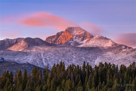 Colorful Sunrise Longs Peak Rocky Mountain National Park Colorado