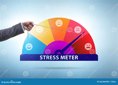 Concept Of Stress Meter With Businessman Stock Photo Image Of Measure