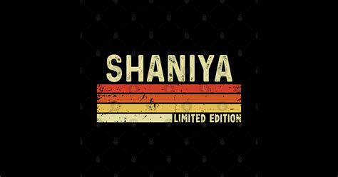 Shaniya Name Vintage Retro Limited Edition T Shaniya Sticker