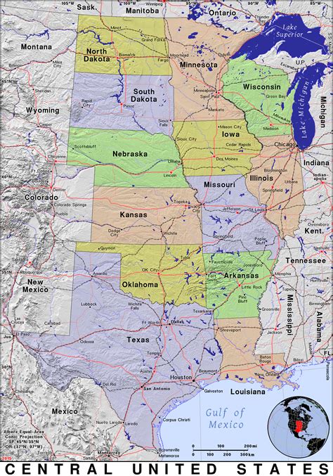 Central United States Map Images And Photos Finder