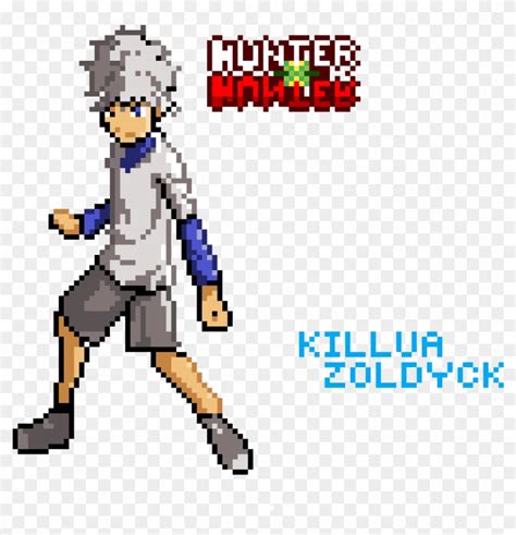 Killua Hunter X Hunter Gon Pixel Art Hd Png Download 1200x1200