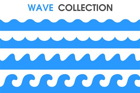Ocean Waves In A Simple Cartoon Style 600288 Vector Art At Vecteezy
