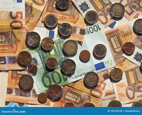 Euro Notes And Coins European Union Stock Photo Image Of Earn Cash