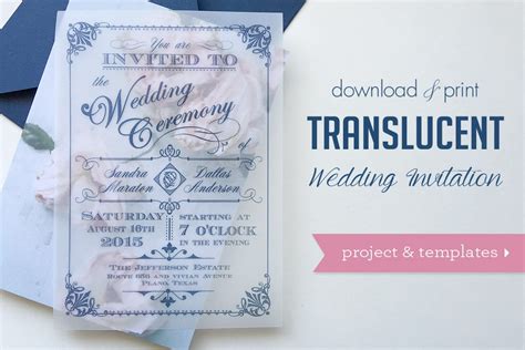 How to host the best virtual party. Download & Print: DIY Translucent Wedding Invitations ...