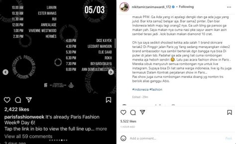 Nikita Mirzani Semprot Brand Indonesia Yang Ngaku Ikut Paris Fashion Week Nggak Masuk Akal