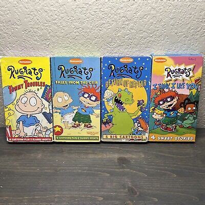 Lot Of 4 Nickelodeon Rugrats VHS Return Of Reptar Tales From The Crib