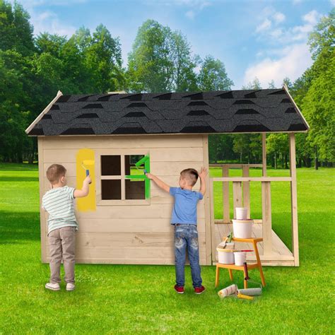 Wooden Cubby House For Kids Outdoor Playhouse Crazy Sales