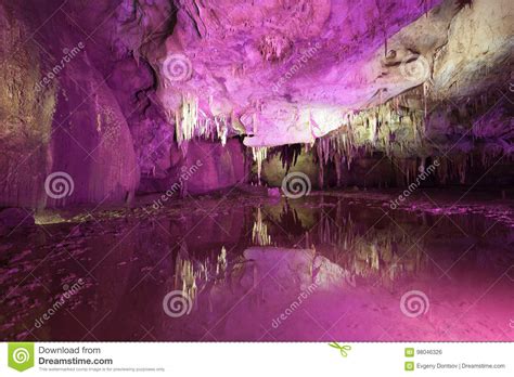 Purple Cave Walls Royalty Free Stock Image 128349118