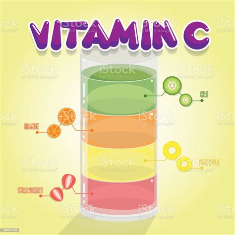 Vetores De Infográfico De Vitamina C E Mais Imagens De Abacaxi Abacaxi Bebida Copo Istock
