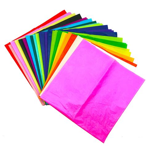 Coloured Tissue Paper X 20 Sheets For Arts Crafts T Wrapping 50cm X