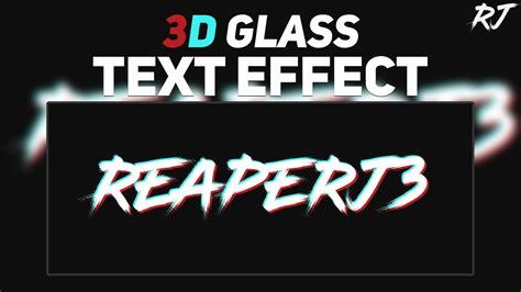 Photoshop Tutorial How To Make A 3d Glasses Text Effect Youtube