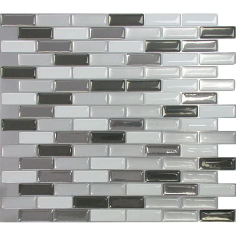 When exploring peel & stick backsplash tile, color (researched by 25% of shoppers) would play the most critical role in the selection process. Smart Tiles Mosaik Murano Metallik 10.20" x 9.10" Peel ...