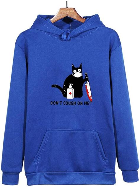Plus Size Funny Cat Print Women Sweatshirt Clothes Hoody Full Sleeve