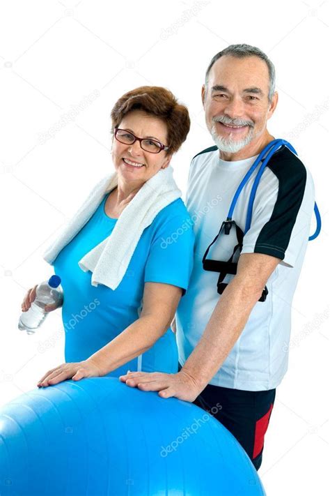 Senior Couple In Gym Fit Couples Senior Fitness Elderly Couples