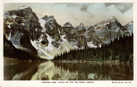 Postcard 14486 The Camera Products Co Moraine Lake Valley Of The Ten