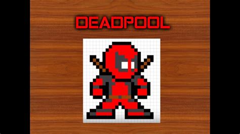 Como Dibujar A Deadpool Para Minecraft Pixel Art 8 Bits Youtube