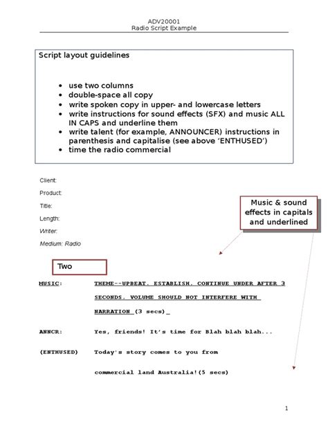 Example Radio Script Pdf