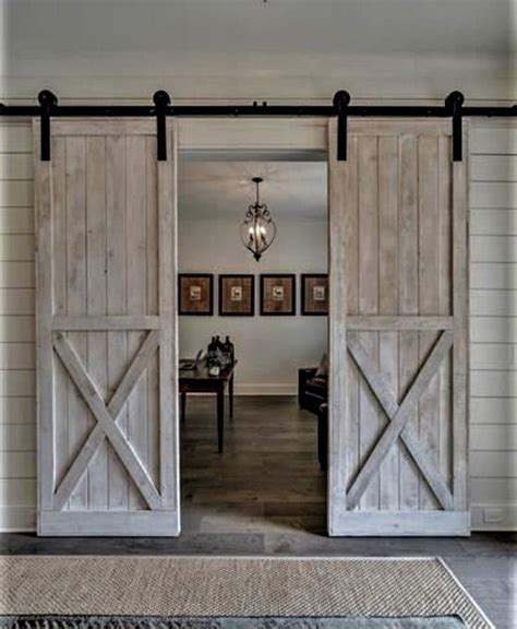 Double Barn Doors Hardware Option 66 Ft Sliding Double Barn Etsy In