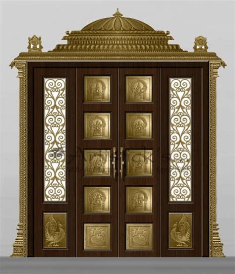 Brass Pooja Room Door Designs Brass Door Accessories