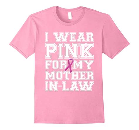 i wear pink for my mother in law breast cancer awareness tee rose rosetshirt