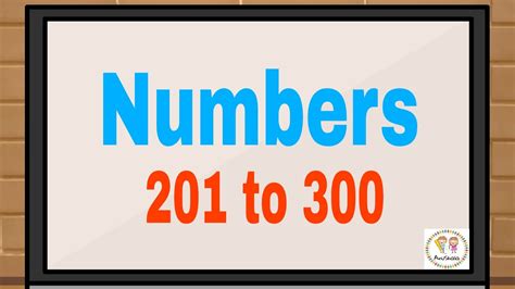 Numbers 201 To 300 Counting Maths For Kids Youtube