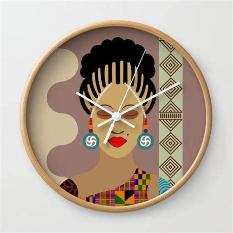 African Wall Hanging Afrocentric Wall Clock African Woman Wall Clock