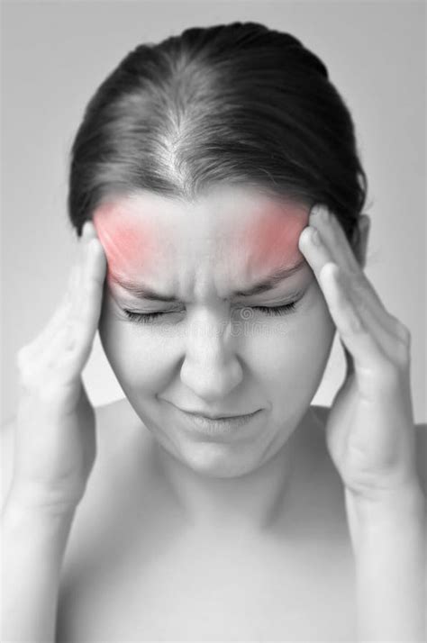 Young Woman Having Migraine Stock Photo Image Of Disease Headache