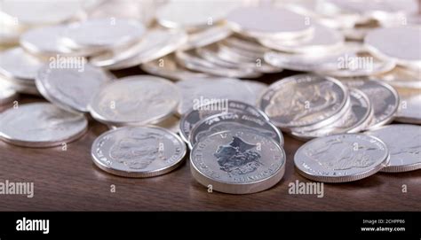 Pile Of Silver Coins Hi Res Stock Photography And Images Alamy