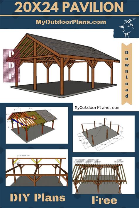 20x24 Outdoor Pavilion Plans Easy To Follow Plans For You To Learn
