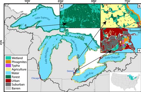 This Map Shows The United States Great Lakes Basin Us Glb With Each