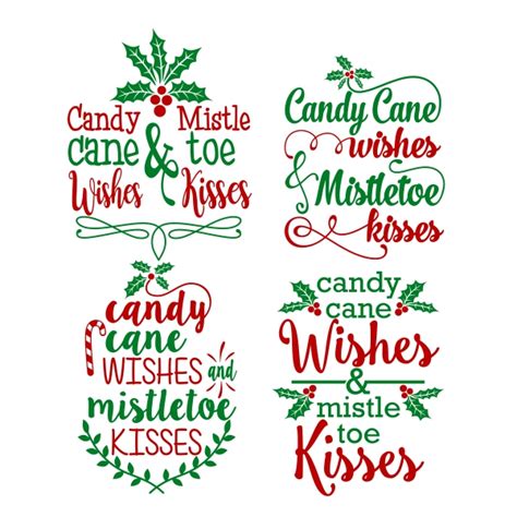 Best christmas candy saying from christmas cookie jar gift idea. Mistletoe Candy Cuttable Design