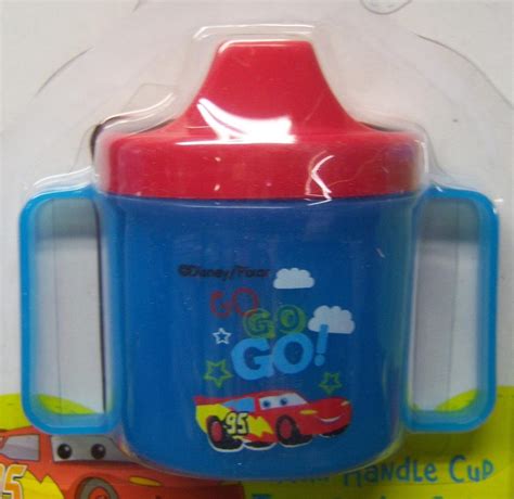 New Disney Cars Sippy Cup With Handles Lightning Mcqueen Mater Ebay