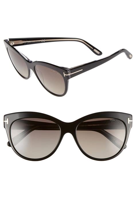 Tom Ford Lily 56mm Polarized Cat Eye Sunglasses In Black Lyst