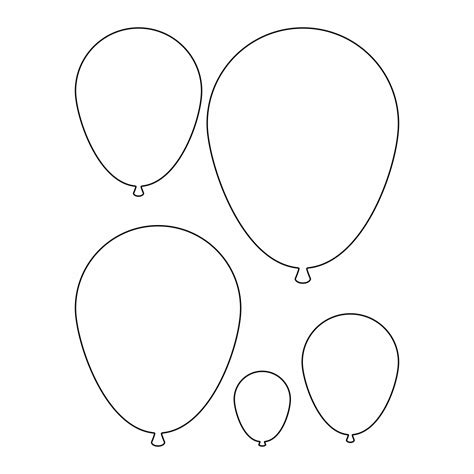 Balloon Cutouts 10 Free Pdf Printables Printablee