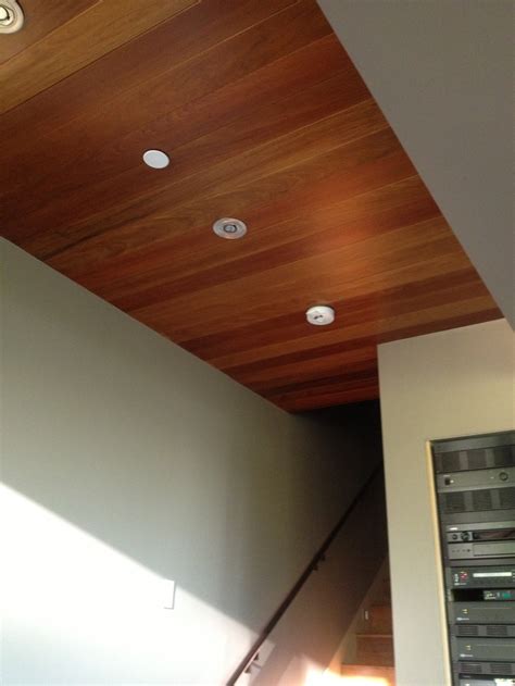 One of the more popular styles of t&g timber boards for cladding internal walls and ceilings. Mahogany tongue and groove ceiling | Ceiling panels, Wall ...