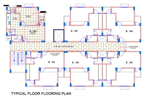 Typical Floor Flooring Plan Dwg File Cadbull
