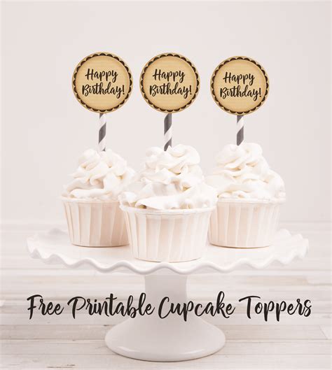 24x balloon cake topper wedding kids birthday cupcake cake picks decoration. Gender Neutral Happy Birthday 2″ Cupcake Toppers Free Printable