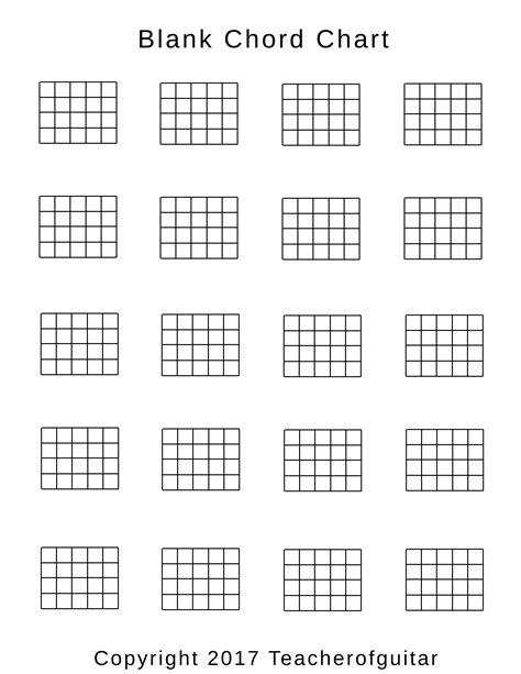 Free Blank Guitar Chord Charts Printable Free Printable Templates