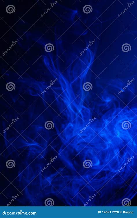 Blue Smoke On Black Background Stock Photo Image Of Blue Background