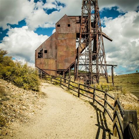 Landscape Color Photo Abandoned Gold Mine Victor Colorado