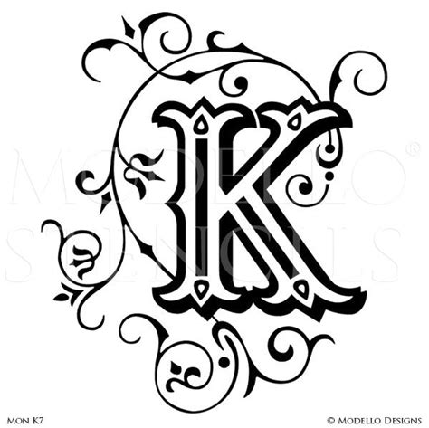 Monogram Wall Art Letter K