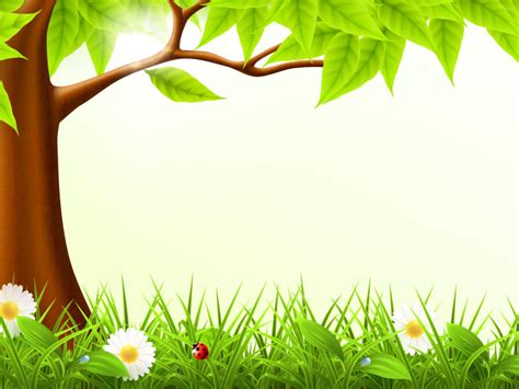 Cute Forest Spring Backgrounds Design Green Nature Yellow