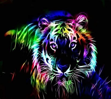 Fondos De Pantalla De Tigres Neon