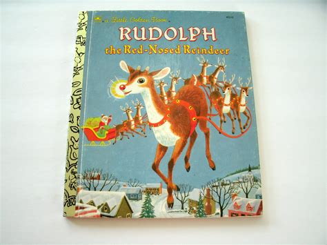 Rudolph The Red Nosed Reindeer Little Golden Book Barbara Etsy