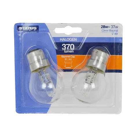 10 X Status Halogen Round Bulb 28w 37w Bc B22 Dimmable Light Bulbs Ebay